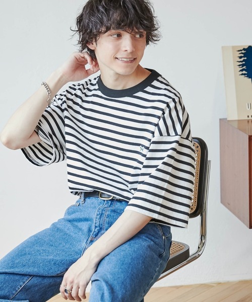 PENNEYS（ぺニーズ）の「∴WEGO/【WEB限定】Penneys別注BIGTシャツ（Tシャツ/カットソー・メンズ・ホワイト/サックスブルー/ホワイト系その他5/グレー系その他・MEDIUM/LARGE）」の22枚目の写真