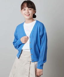 a.v.v（アーヴェヴェ）の「[140-150]透かし編みカーディガン（カーディガン/ボレロ・キッズ）」