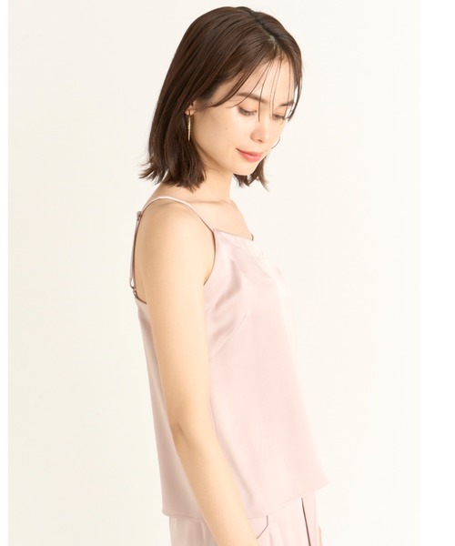 「SNIDEL」 キャミソールブラウス ONE SIZE ピンク レディース SNIDEL（スナイデル）の「Sustainableアセテートサテンキャミ