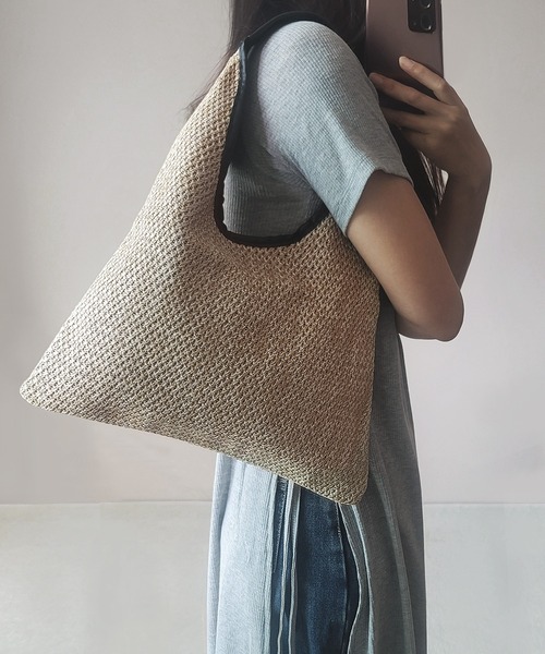 fd style(エフディ スタイル)の「S/S 網ショルダーバッグ(ショルダーバッグ・レディース・Beige/White・FREE)」の15枚目の写真