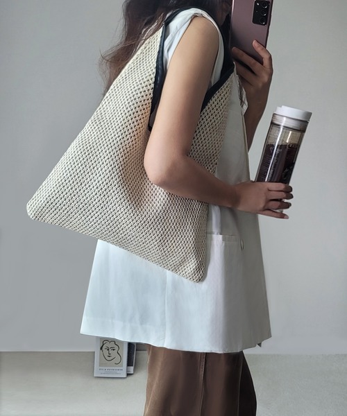 fd style(エフディ スタイル)の「S/S 網ショルダーバッグ(ショルダーバッグ・レディース・Beige/White・FREE)」の16枚目の写真