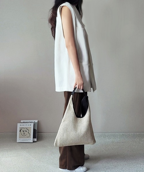fd style(エフディ スタイル)の「S/S 網ショルダーバッグ(ショルダーバッグ・レディース・Beige/White・FREE)」の13枚目の写真
