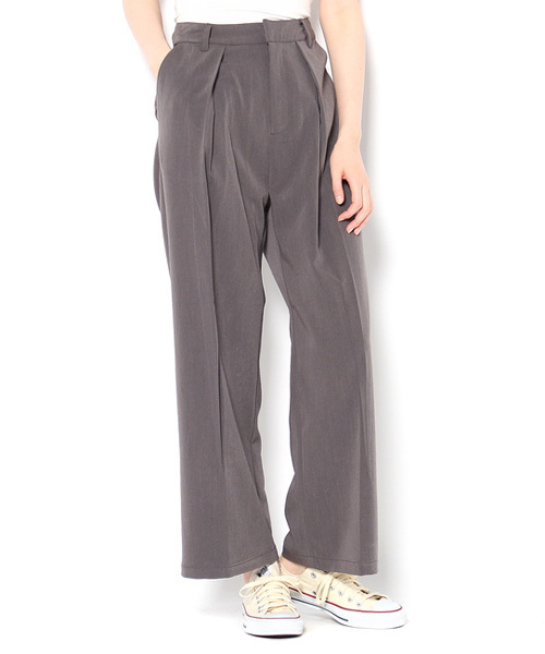 CIAOPANIC（チャオパニック）の「【Ciaopanic】　BigワイドタックPT-2（その他パンツ・レディース・ブラック/グレー・FREE）」の2枚目の写真