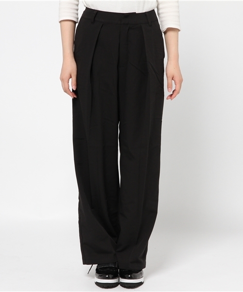 CIAOPANIC（チャオパニック）の「【Ciaopanic】　BigワイドタックPT-2（その他パンツ・レディース・ブラック/グレー・FREE）」の3枚目の写真