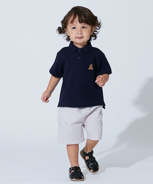 petit main(プティマイン)の「【リンク】クマ刺しゅう半袖ポロシャツ(キッズ)(Tシャツ/カットソー・キッズ・オフホワイト/ネイビー/グリーン・100cm/130cm/90cm/110cm/80cm/120cm)」の16枚目の写真