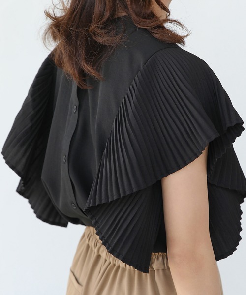 Bou Jeloud(ブージュルード)の「前後2WAYプリーツスリーブブラウス(シャツ/ブラウス・レディース・オフホワイト/ライム/ブルー/ブラック・FREE)」の13枚目の写真