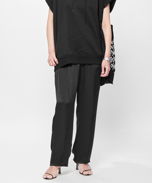 AP STUDIO(エーピーストゥディオ)の「ヴィンテージサテンパンツ(その他パンツ・レディース・ブラック・36/38)」の6枚目の写真