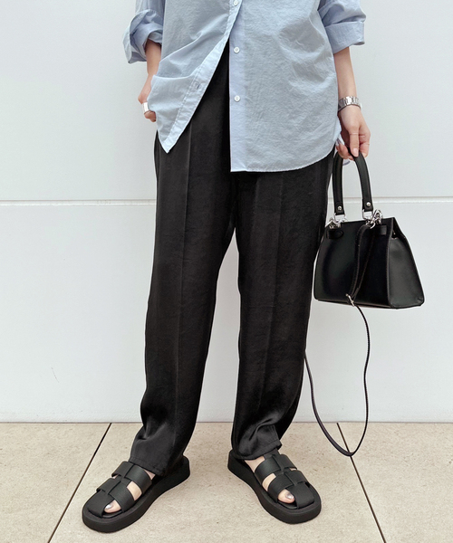 AP STUDIO(エーピーストゥディオ)の「ヴィンテージサテンパンツ(その他パンツ・レディース・ブラック・36/38)」の12枚目の写真