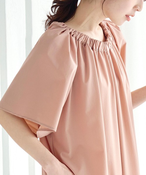 KOBE LETTUCE（コウベレタス）の「フレアスリーブオールインワン（マタニティウェア/グッズ・レディース・ベージュ/ブラック・FREE）」の9枚目の写真