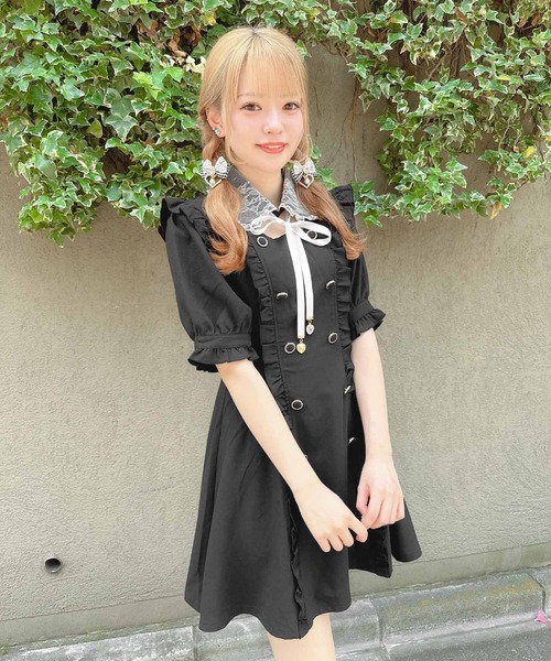 ROJITA（ロジータ）の「レースカラーダブルボタンワンピース