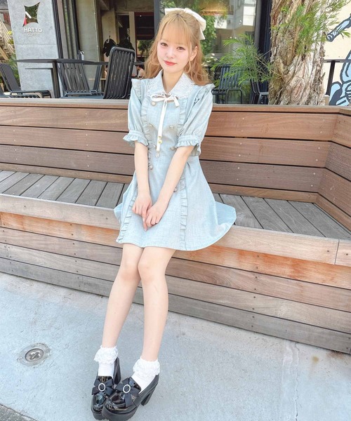 ROJITA(ロジータ)の「レースカラーダブルボタンワンピース(ワンピース・レディース・ブラック/ベージュ/ミント・FREE)」の17枚目の写真