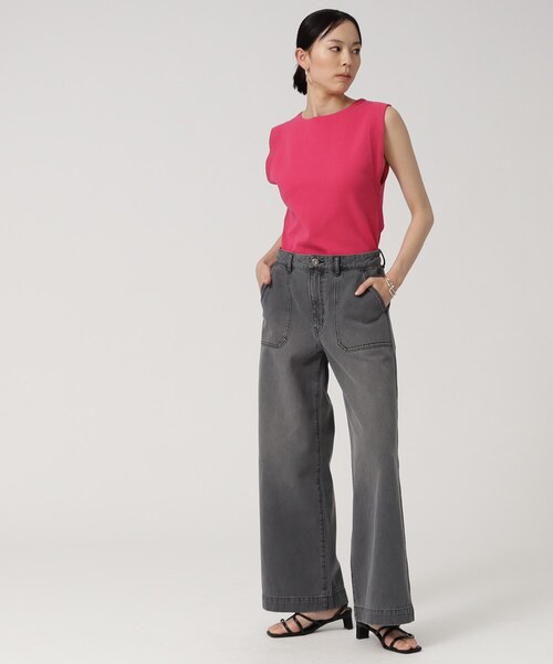 GALLEST（ギャレスト）の「ワイドフレアデニムパンツ（デニムパンツ・レディース・グレー/ライトブルー・05/13/36/38/40）」の11枚目の写真