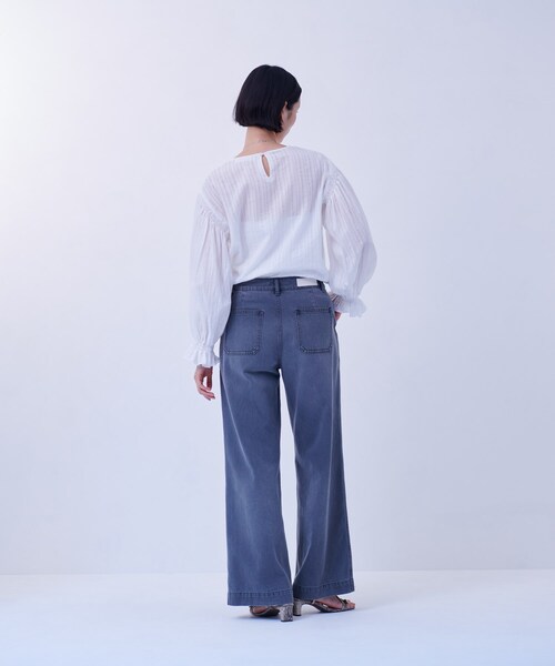 GALLEST（ギャレスト）の「ワイドフレアデニムパンツ（デニムパンツ・レディース・グレー/ライトブルー・05/13/36/38/40）」の16枚目の写真