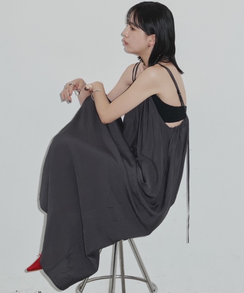 セール】フロントギャザーフレアキャミワンピース（ワンピース