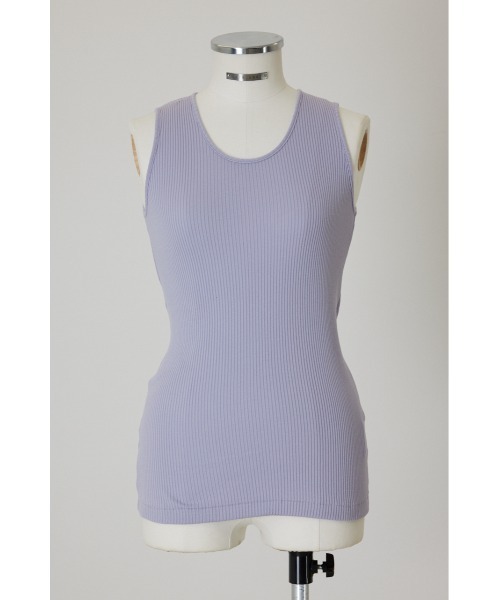 RIM.ARK（リムアーク）の「Standard rib tank（タンクトップ・レディース・グレー/ホワイト/ライトパープル/マジェンタ・FREE）」の4枚目の写真