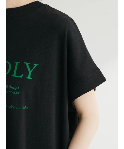 Green　Parks（グリーンパークス）の「ロゴフレンチスリーブチュニック（チュニック・レディース・ラベンダー/オフホワイト/ブラック/ベージュ・FREE）」の21枚目の写真