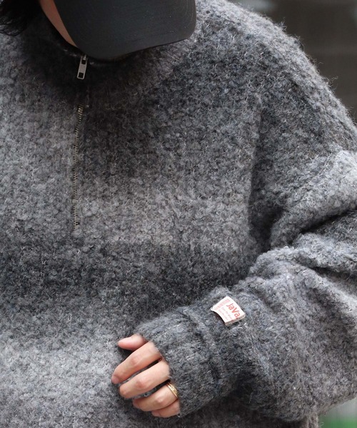 Java(ジャバ)の「《JaVaジャバ コラボ》一点投入で着映えが叶う。グラデーションハーフジップニット(ニット/セーター・レディース・ブラック/ブラウン/パープル/イエロー/ブルー・LARGE/MEDIUM/SMALL/X-LARGE)」の18枚目の写真