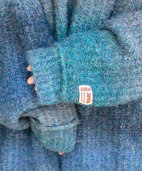 Java(ジャバ)の「《JaVaジャバ コラボ》一点投入で着映えが叶う。グラデーションハーフジップニット(ニット/セーター・レディース・ブラック/ブラウン/パープル/イエロー/ブルー・LARGE/MEDIUM/SMALL/X-LARGE)」の22枚目の写真