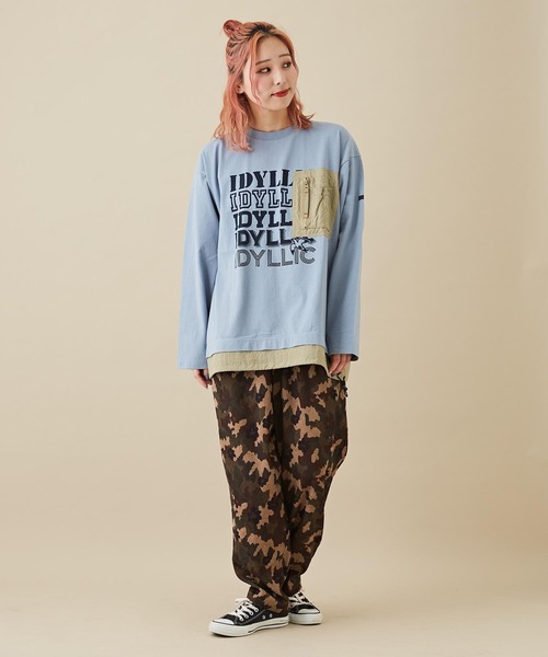 CUBE SUGAR（キューブシュガー）の「細コール総柄プリントワークパンツ（その他パンツ・レディース・カーキ/ヘザーチャコール・M）」の13枚目の写真