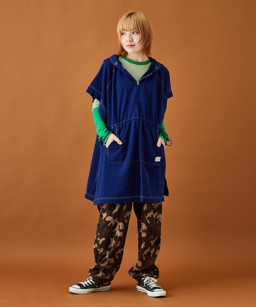 CUBE SUGAR（キューブシュガー）の「細コール総柄プリントワークパンツ（その他パンツ・レディース・カーキ/ヘザーチャコール・M）」の14枚目の写真