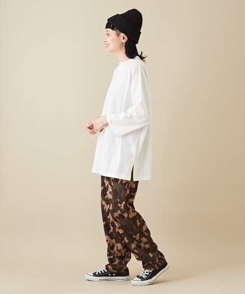 CUBE SUGAR（キューブシュガー）の「細コール総柄プリントワークパンツ（その他パンツ・レディース・カーキ/ヘザーチャコール・M）」の16枚目の写真