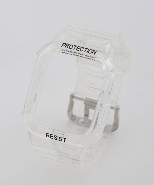 NANO universe（ナノユニバース）の「アップルウォッチ アーマーバンド / クリアモデル（デジタル腕時計・メンズ・クリア/ブラック・M）」の2枚目の写真