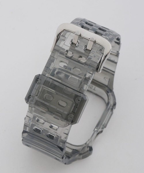 NANO universe（ナノユニバース）の「アップルウォッチ アーマーバンド / クリアモデル（デジタル腕時計・メンズ・クリア/ブラック・M）」の7枚目の写真
