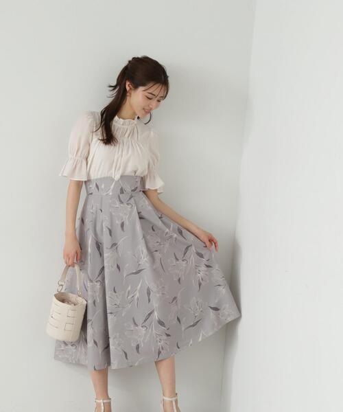 PROPORTION BODY DRESSING(プロポーションボディドレッシング)の「プリントフラワースカート / 1213220803(スカート・レディース・ピンク/ベージュ/グレー・SMALL/MEDIUM)」の15枚目の写真