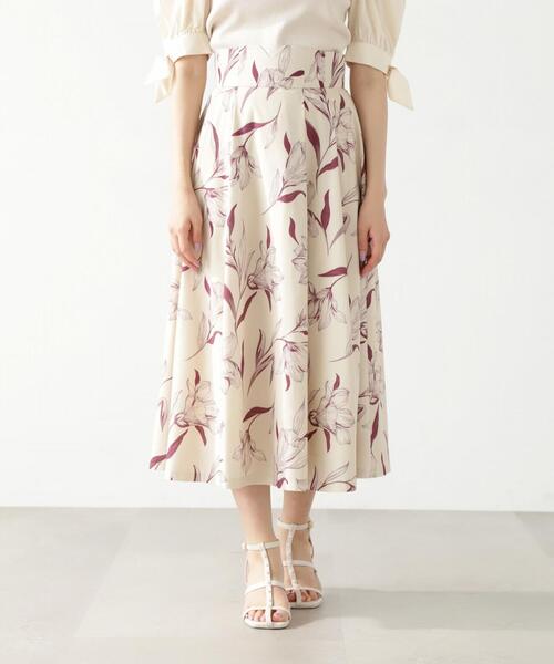 PROPORTION BODY DRESSING(プロポーションボディドレッシング)の「プリントフラワースカート / 1213220803(スカート・レディース・ピンク/ベージュ/グレー・SMALL/MEDIUM)」の12枚目の写真