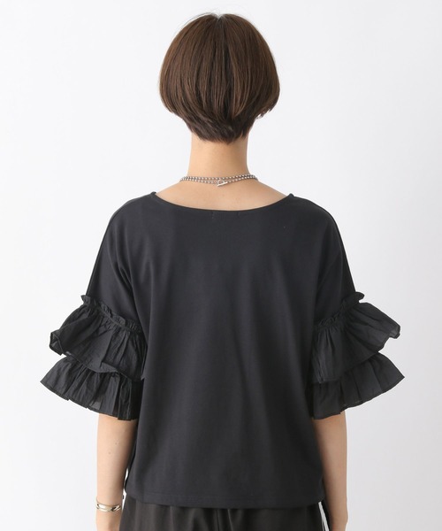 LEPSIM（レプシィム）の「袖フハクフリルプルオーバー　964237（Tシャツ/カットソー・レディース・ブラウン/ブラック/オフホワイト・FREE）」の13枚目の写真