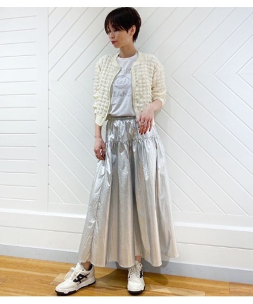 Desert　Rose（デザートローズ）の「【DESERT ROSE/デザートローズ】ポップコーンジップアップブルゾン（ブルゾン・レディース・ブラック/アイボリー・FREE）」の15枚目の写真