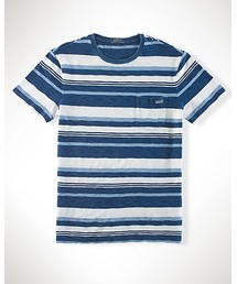 POLO RALPH LAUREN | インディゴ ストライプド コットン Tシャツ(Tシャツ/カットソー)