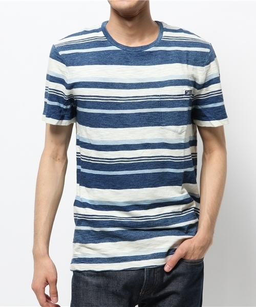 POLO RALPH LAUREN（ポロ ラルフ ローレン）の「インディゴ ストライプド コットン Tシャツ（Tシャツ/カットソー・メンズ・ブルー系その他・X-LARGE/X-SMALL/MEDIUM/LARGE/SMALL）」の10枚目の写真