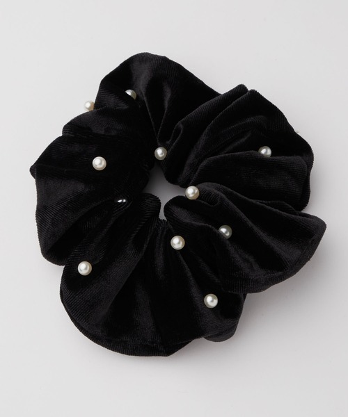 BONLECILL noir（ボンルシールノワール）の「【BONLECILL noir】パールベロアシュシュ（シュシュ・レディース・ブラック・FREE）」の10枚目の写真