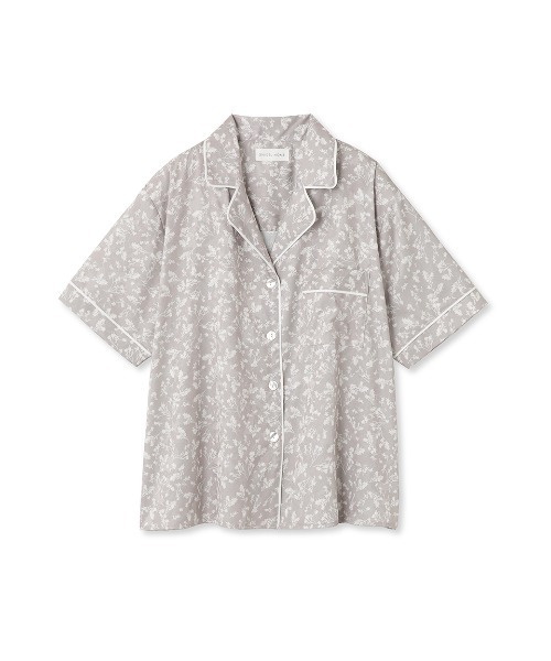 SNIDEL HOME 線画サテンシャツ Luxshine】【接触冷感】プリント開襟シャツ｜SNIDEL HOME