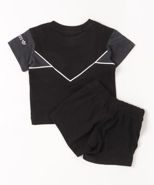 adidas(アディダス)の「アディカラー ショーツ & Tシャツ セットアップ / アディダスオリジナルス adidas Originals(ジャージ・キッズ・ベージュ/ブラック・80/90/70/60/100)」の9枚目の写真