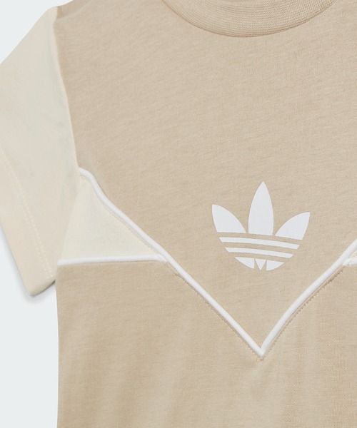 adidas(アディダス)の「アディカラー ショーツ & Tシャツ セットアップ / アディダスオリジナルス adidas Originals(ジャージ・キッズ・ベージュ/ブラック・80/90/70/60/100)」の6枚目の写真