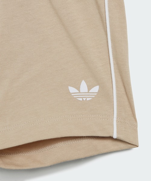adidas(アディダス)の「アディカラー ショーツ & Tシャツ セットアップ / アディダスオリジナルス adidas Originals(ジャージ・キッズ・ベージュ/ブラック・80/90/70/60/100)」の8枚目の写真
