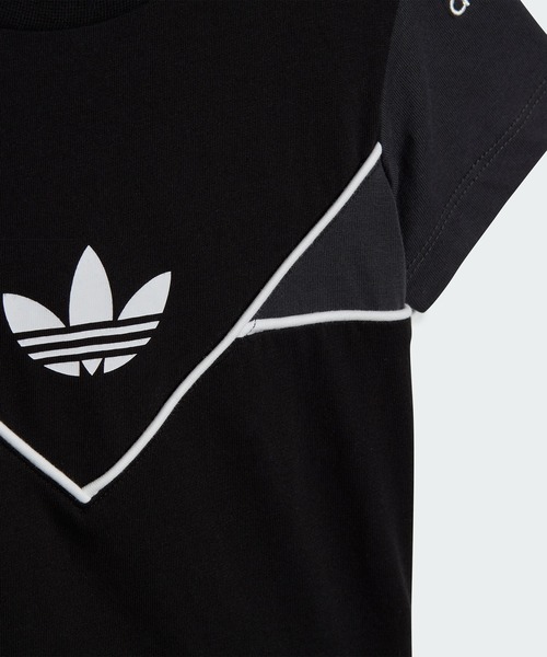 adidas(アディダス)の「アディカラー ショーツ & Tシャツ セットアップ / アディダスオリジナルス adidas Originals(ジャージ・キッズ・ベージュ/ブラック・80/90/70/60/100)」の3枚目の写真