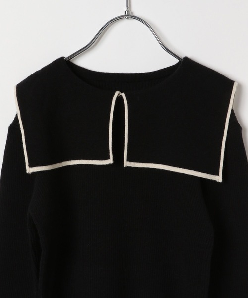 GLOBAL WORK（グローバルワーク）の「メルティセーラーカラーニット/907727（ニット/セーター・キッズ・ブラック/オフホワイト/その他・130cm/140cm/160cm/110cm/100cm/120cm/150cm）」の14枚目の写真