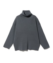 ESTNATION - エストネーション 畦ハイネックプルオーバー ニット セーター 長袖 グレー ESTNATION（エストネーション）の「ESTNATION / コットンアゼ