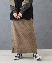 CUBE SUGAR | ブロック柄ニットソーナロースカート(スカート)