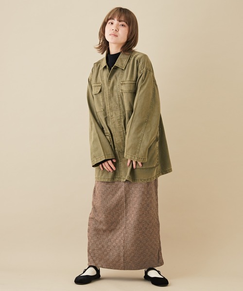 CUBE SUGAR(キューブシュガー)の「ブロック柄ニットソーナロースカート(スカート・レディース・ブラウン/ブルー/ブラック/パープル・M)」の8枚目の写真