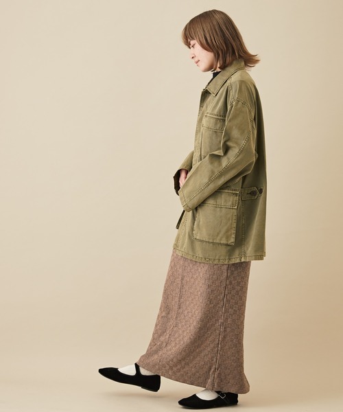 CUBE SUGAR(キューブシュガー)の「ブロック柄ニットソーナロースカート(スカート・レディース・ブラウン/ブルー/ブラック/パープル・M)」の9枚目の写真