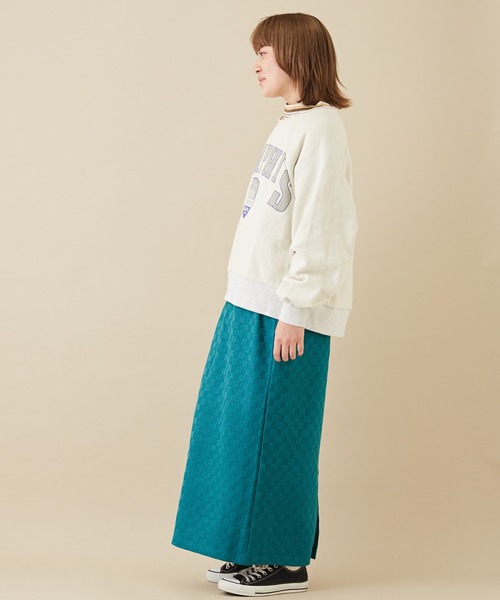 CUBE SUGAR(キューブシュガー)の「ブロック柄ニットソーナロースカート(スカート・レディース・ブラウン/ブルー/ブラック/パープル・M)」の15枚目の写真