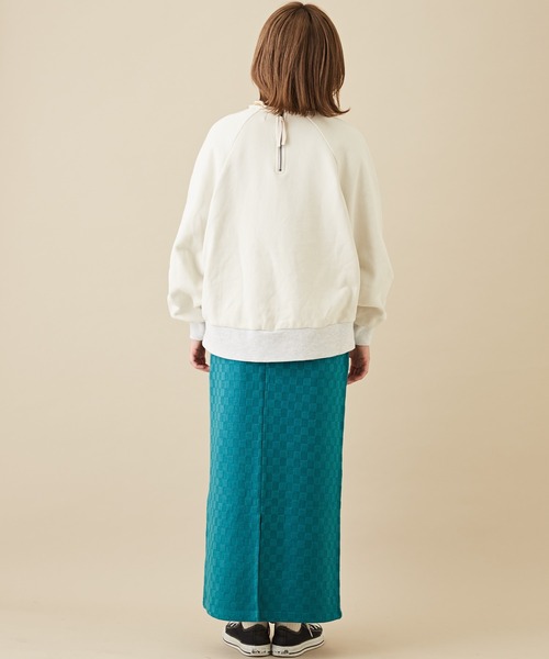 CUBE SUGAR(キューブシュガー)の「ブロック柄ニットソーナロースカート(スカート・レディース・ブラウン/ブルー/ブラック/パープル・M)」の16枚目の写真