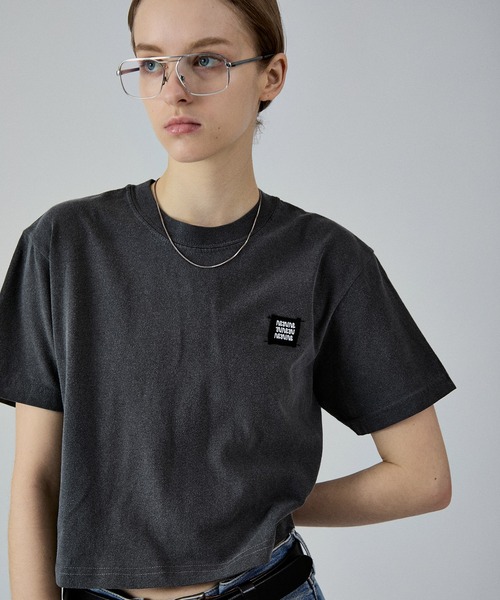 M TO R（ムウトアール）の「M TO R ORIGINAL LOGOPATCH S/S TEE（Tシャツ/カットソー・レディース・ホワイト/チャコールグレー/ブルー・S/L）」の2枚目の写真