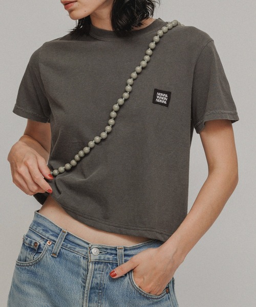 M TO R（ムウトアール）の「M TO R ORIGINAL LOGOPATCH S/S TEE（Tシャツ/カットソー・レディース・ホワイト/チャコールグレー/ブルー・S/L）」の14枚目の写真