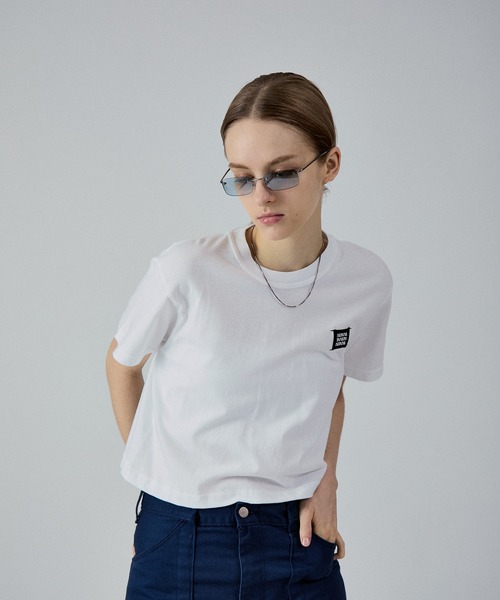 M TO R（ムウトアール）の「M TO R ORIGINAL LOGOPATCH S/S TEE（Tシャツ/カットソー・レディース・ホワイト/チャコールグレー/ブルー・S/L）」の12枚目の写真