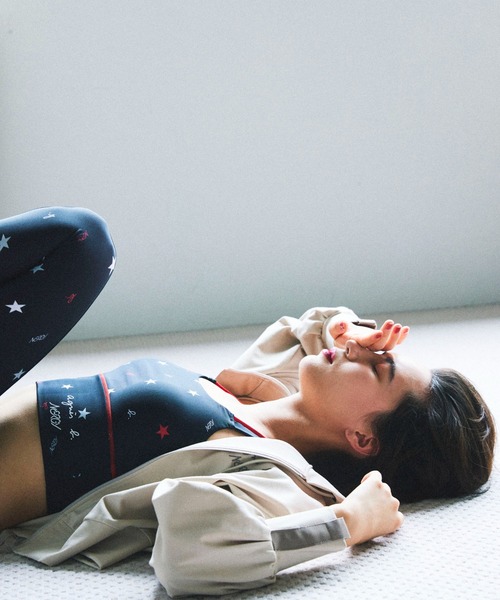 agnes b.（アニエスベー）の「＜好評につき追加！＞【agnes b.×NERGY】UV 総柄プリントブラトップ（水陸両用）（ブラジャー・レディース・ブラック系その他/ブラック系その他2・L/M/S）」の5枚目の写真